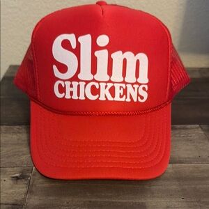 Slim Chickens Red Trucker Hat